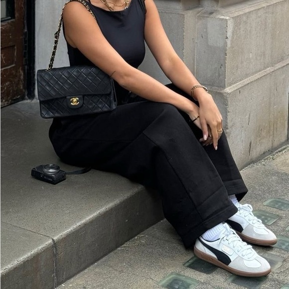 Kids Puma Palermo White and Black Casual Shoes - Picture 9 of 11